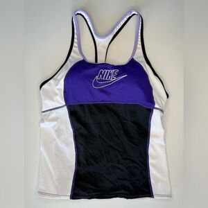Nike Women's Purple and Black Tankini Top NWT Size 8